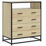 Commode chêne sonoma 70x41x83,5 cm bois d'ingénierie