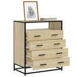 Commode chêne sonoma 70x41x83,5 cm bois d'ingénierie