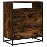 Commode chêne fumé 70x41x83,5 cm bois d'ingénierie