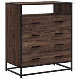 Commode chêne marron 70x41x83,5 cm bois d'ingénierie