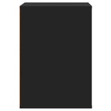 Commode d'angle noir 60x41x58 cm bois d'ingénierie