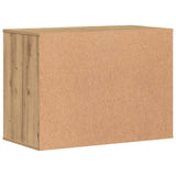 Commode d'angle chêne artisanal 80x41x58 cm bois d'ingénierie