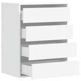 Commode d'angle blanc 60x41x76 cm bois d'ingénierie