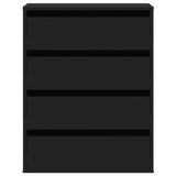 Commode d'angle noir 60x41x76 cm bois d'ingénierie