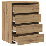 Commode d'angle chêne artisanal 60x41x76 cm bois d'ingénierie