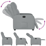 Fauteuil inclinable électrique Gris clair Tissu