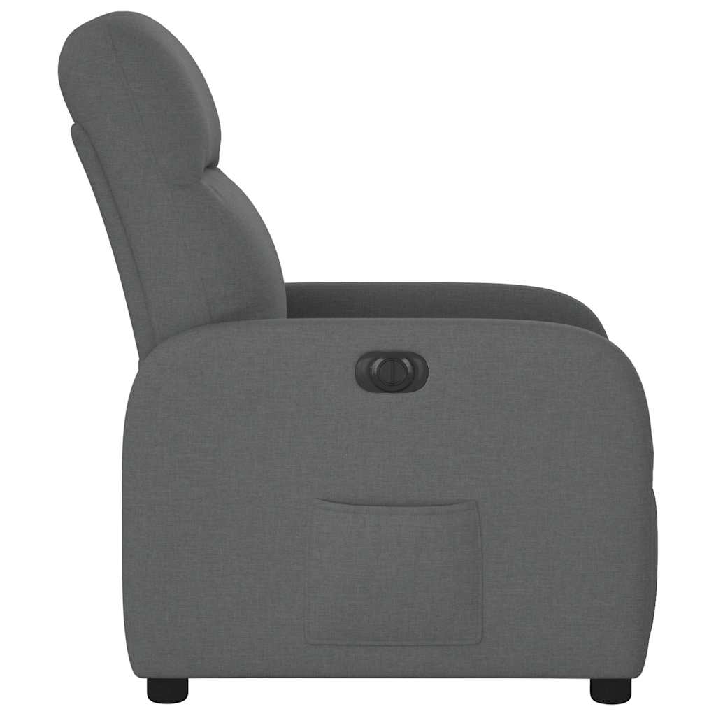 Fauteuil inclinable électrique Gris foncé Tissu