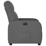Fauteuil inclinable électrique Gris foncé Tissu