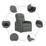 Fauteuil inclinable électrique Gris foncé Tissu