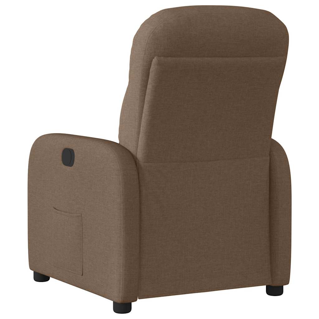 Fauteuil inclinable électrique Marron Tissu