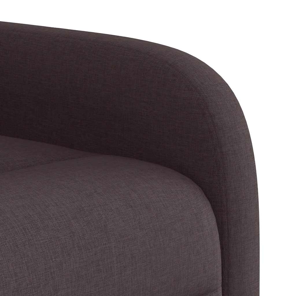 Fauteuil inclinable électrique Marron foncé Tissu