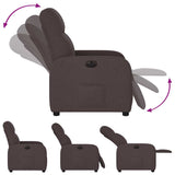 Fauteuil inclinable électrique Marron foncé Tissu