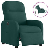 Fauteuil inclinable électrique Vert foncé Tissu
