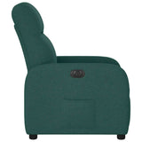 Fauteuil inclinable électrique Vert foncé Tissu