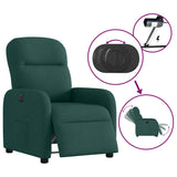 Fauteuil inclinable électrique Vert foncé Tissu
