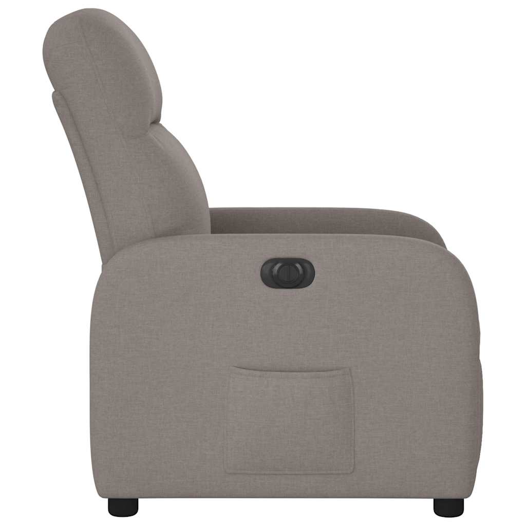 Fauteuil inclinable électrique Taupe Tissu
