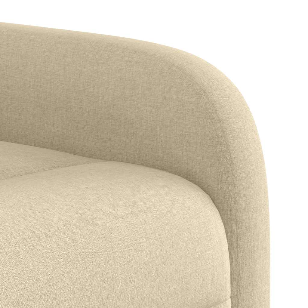 Fauteuil inclinable électrique Crème Tissu