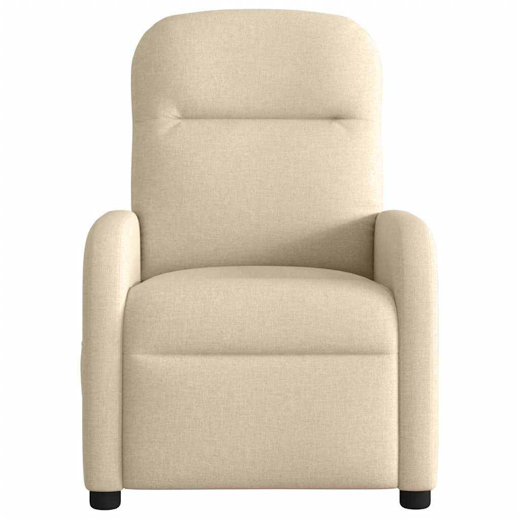 Fauteuil inclinable électrique Crème Tissu