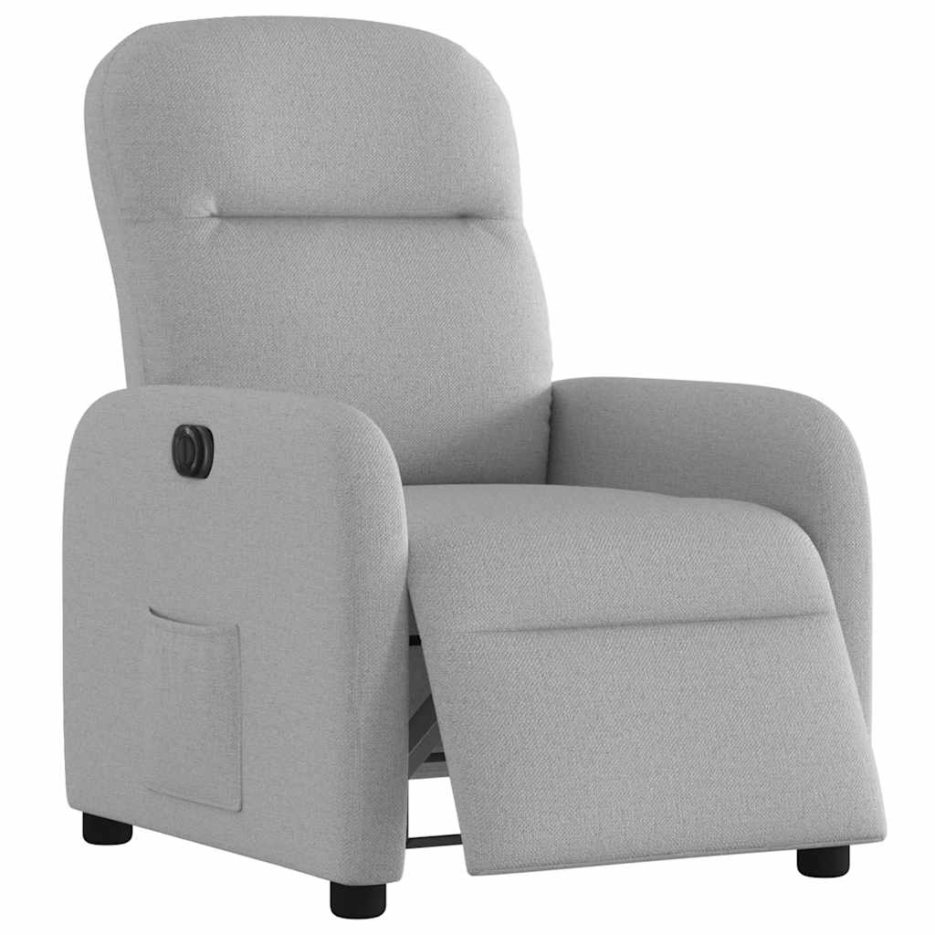 Fauteuil inclinable électrique gris nuage tissu