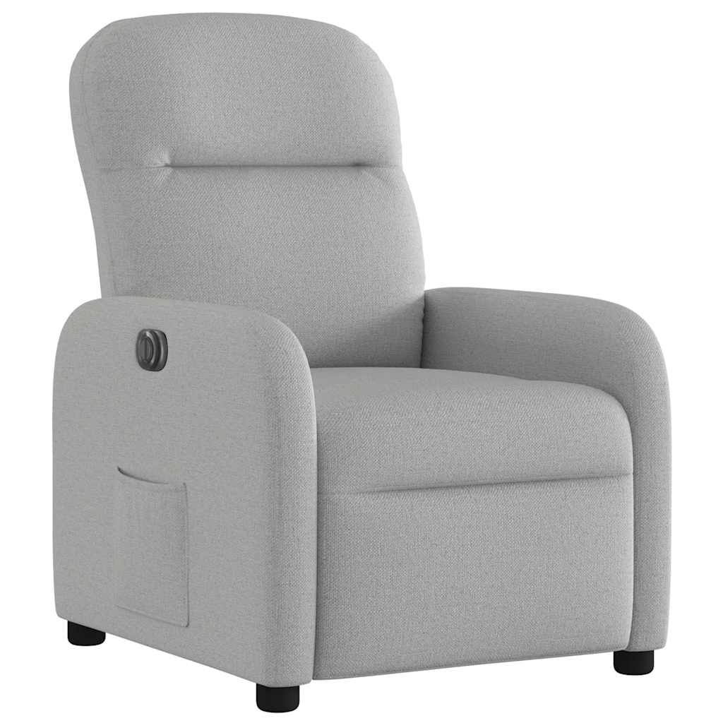 Fauteuil inclinable électrique gris nuage tissu