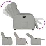 Fauteuil inclinable électrique gris nuage tissu