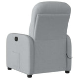 Fauteuil de massage inclinable électrique gris clair tissu