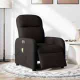 Fauteuil de massage inclinable électrique Noir Tissu