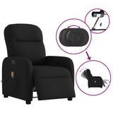 Fauteuil de massage inclinable électrique Noir Tissu