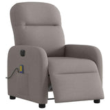 Fauteuil de massage inclinable électrique Taupe Tissu