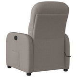 Fauteuil de massage inclinable électrique Taupe Tissu