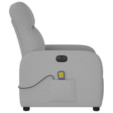 Fauteuil de massage inclinable électrique gris nuage tissu