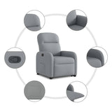 Fauteuil inclinable Gris clair Tissu