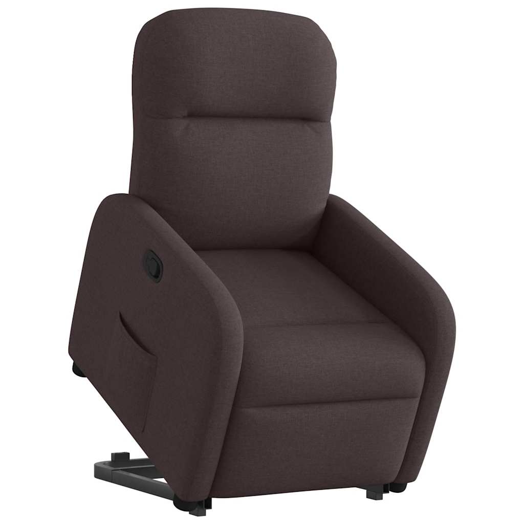 Fauteuil inclinable marron foncé tissu