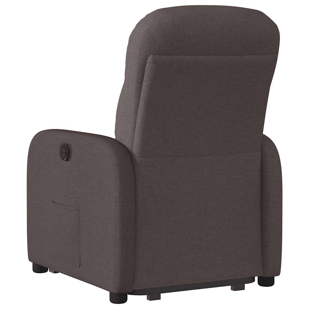 Fauteuil inclinable marron foncé tissu