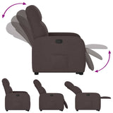 Fauteuil inclinable marron foncé tissu