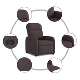 Fauteuil inclinable marron foncé tissu