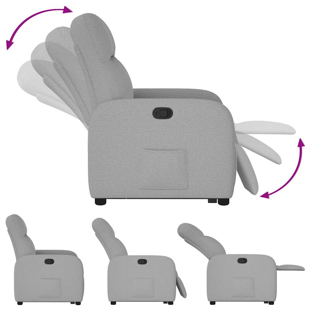 Fauteuil inclinable gris nuage tissu