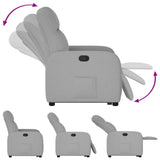 Fauteuil inclinable gris nuage tissu
