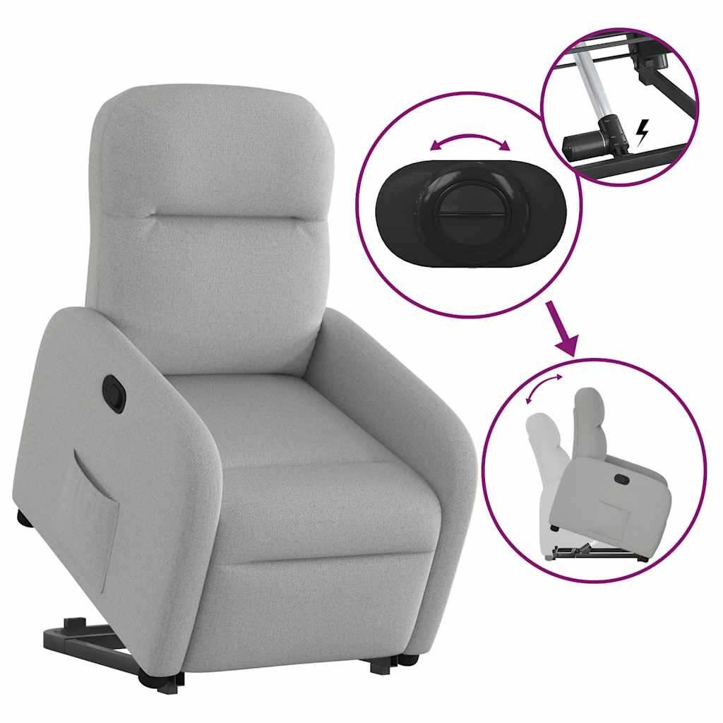 Fauteuil inclinable gris nuage tissu