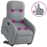 Fauteuil de massage inclinable Gris clair Tissu