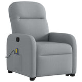 Fauteuil de massage inclinable Gris clair Tissu