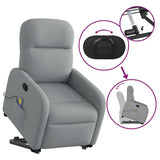 Fauteuil de massage inclinable Gris clair Tissu
