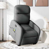 Fauteuil de massage inclinable Gris foncé Tissu