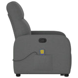 Fauteuil de massage inclinable Gris foncé Tissu
