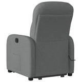Fauteuil de massage inclinable Gris foncé Tissu