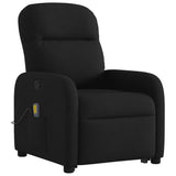 Fauteuil de massage inclinable Noir Tissu