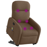 Fauteuil de massage inclinable Marron Tissu