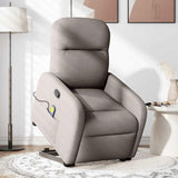 Fauteuil inclinable de massage Taupe Tissu