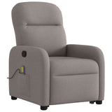 Fauteuil inclinable de massage Taupe Tissu