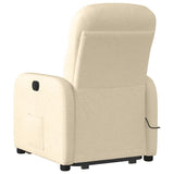 Fauteuil inclinable de massage Crème Tissu